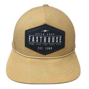 Speed Shop Fast House Long Live The Fast Life Snapback Hat Brown One Size Rope